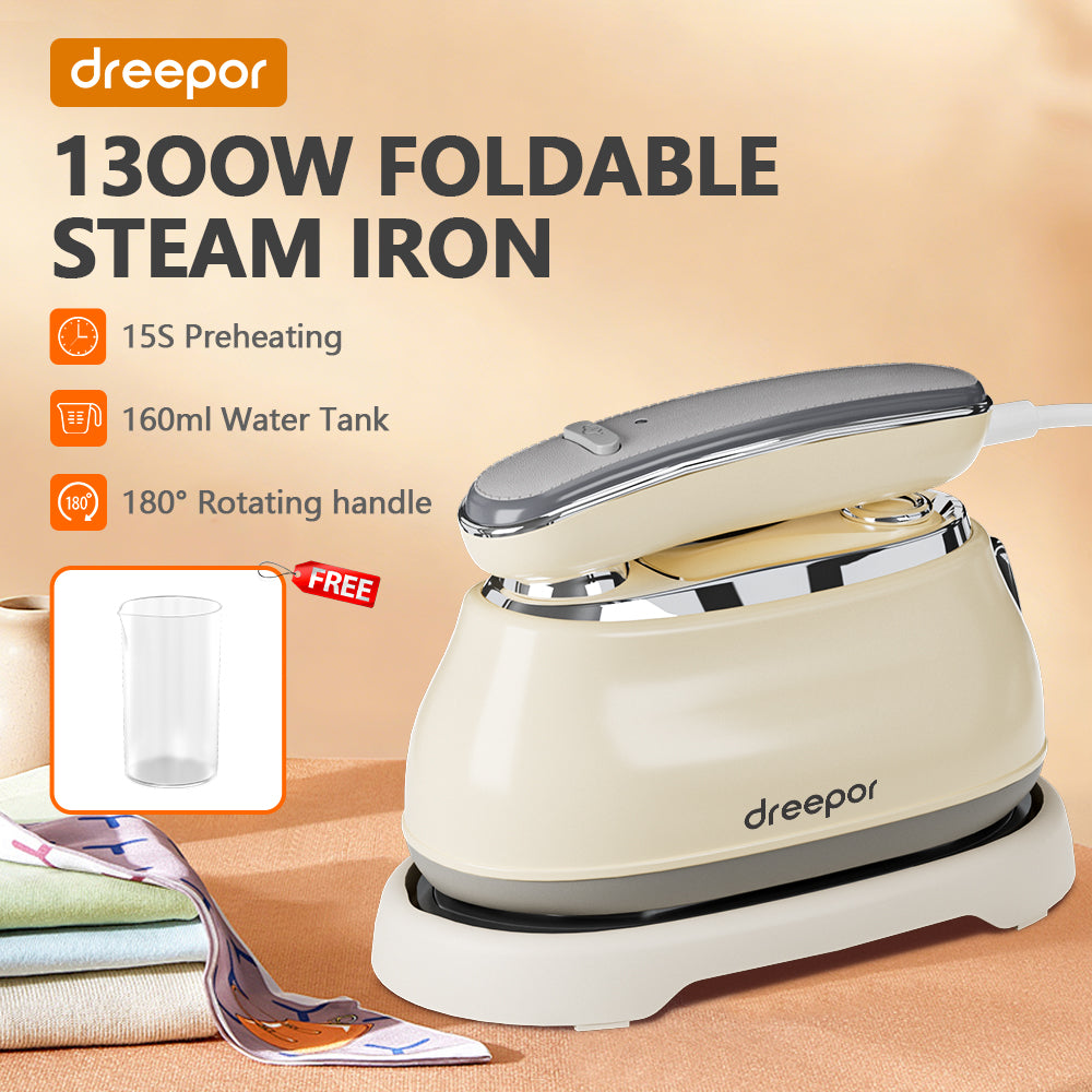 Dreepor เตารีดไอน้ำพกพา รีดผ้าเรียบสะดวก ใช้งานง่ายที่บ้านและระหว่างเดินทาง