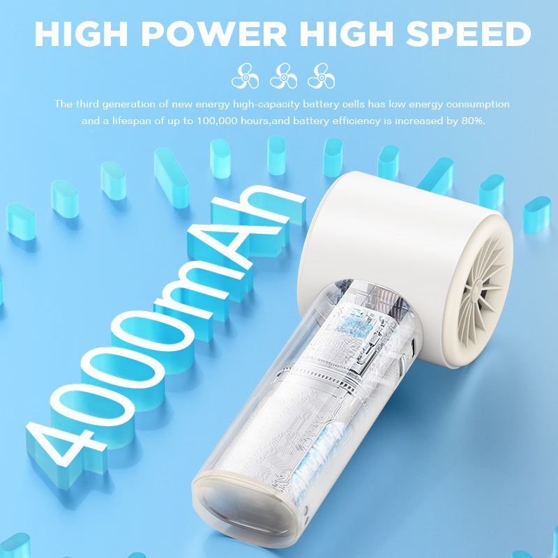Dreepor Portable Turbo Fan | High-Speed Handheld Mini Fan with Powerful Cooling