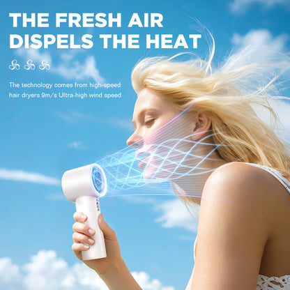 Dreepor Portable Turbo Fan | High-Speed Handheld Mini Fan with Powerful Cooling