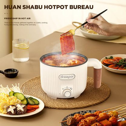 Dreepor 2L Electric Cooker with Steamer | Multi-Function Hot Pot for Family Meals