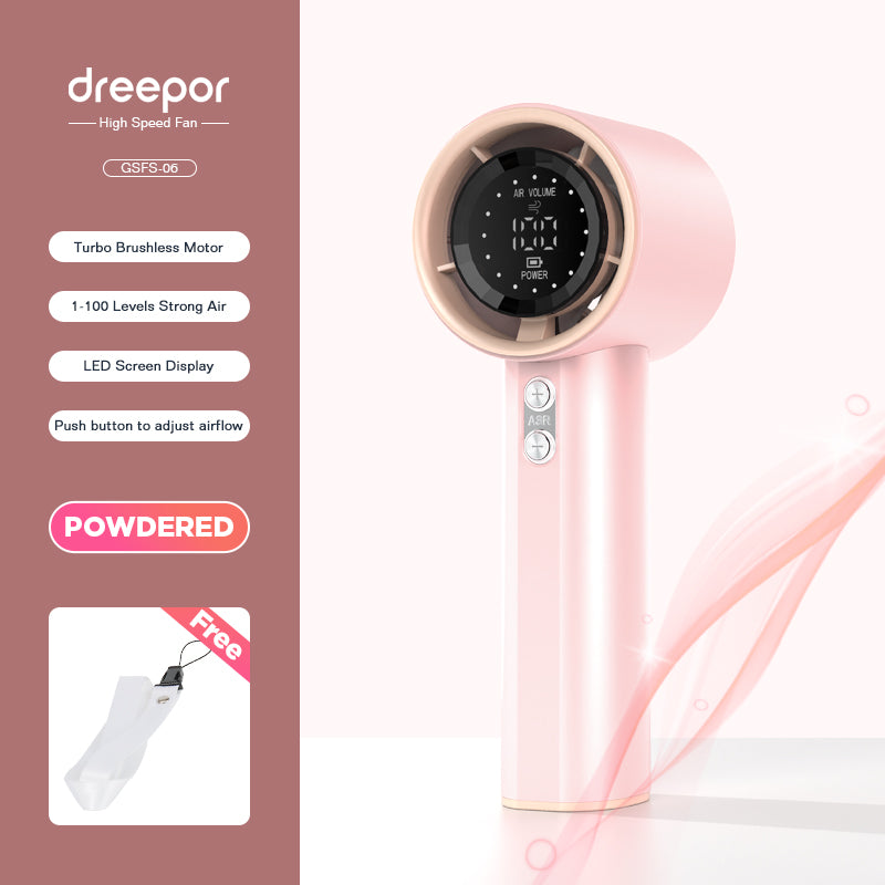 Dreepor Portable Turbo Fan | High-Speed Handheld Mini Fan with Powerful Cooling