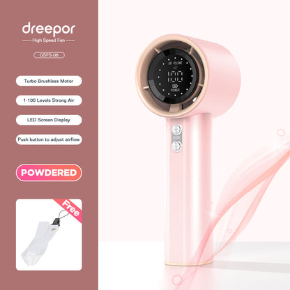 Dreepor Portable Turbo Fan | High-Speed Handheld Mini Fan with Powerful Cooling