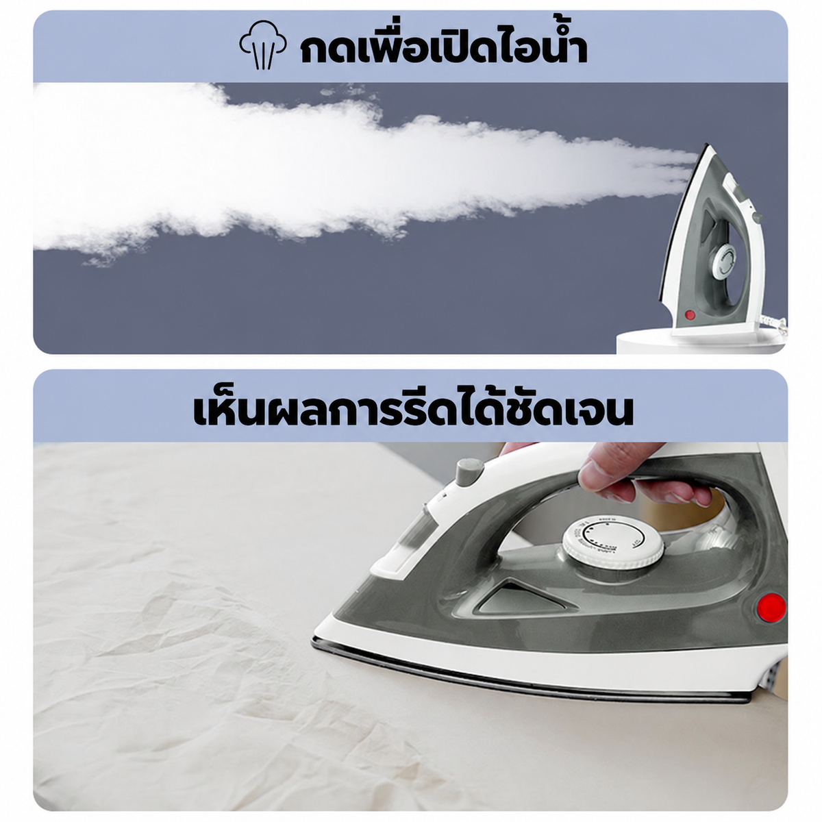 Dreepor เตารีดไอน้ำ 1200W ร้อนเร็ว รีดเรียบง่าย
