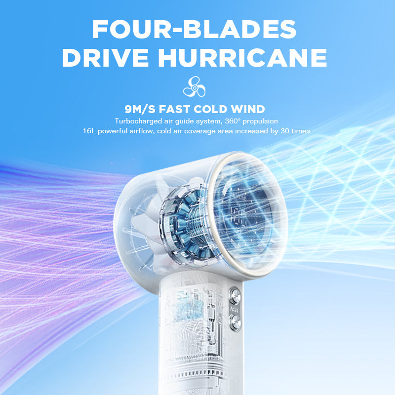 Dreepor Portable Turbo Fan | High-Speed Handheld Mini Fan with Powerful Cooling