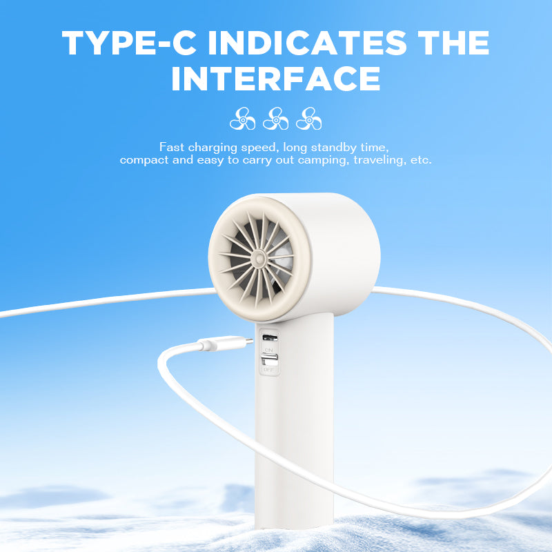 Dreepor Portable Turbo Fan | High-Speed Handheld Mini Fan with Powerful Cooling