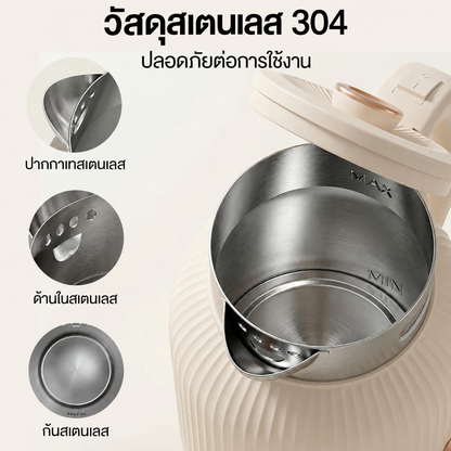 Dreepor กาต้มน้ำไฟฟ้า 2.3L 1500W | สแตนเลส 304 ต้มน้ำเร็ว พร้อมระบบตัดไฟอัตโนมัติ