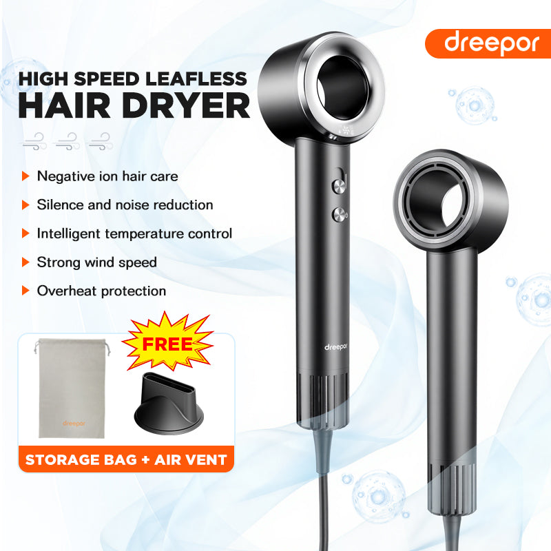 Dreepor High-Speed Ionic Hair Dryer | Fast Drying, Low Noise & Frizz Control