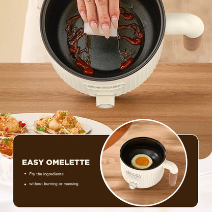 Dreepor 2L Electric Cooker with Steamer | Multi-Function Hot Pot for Family Meals