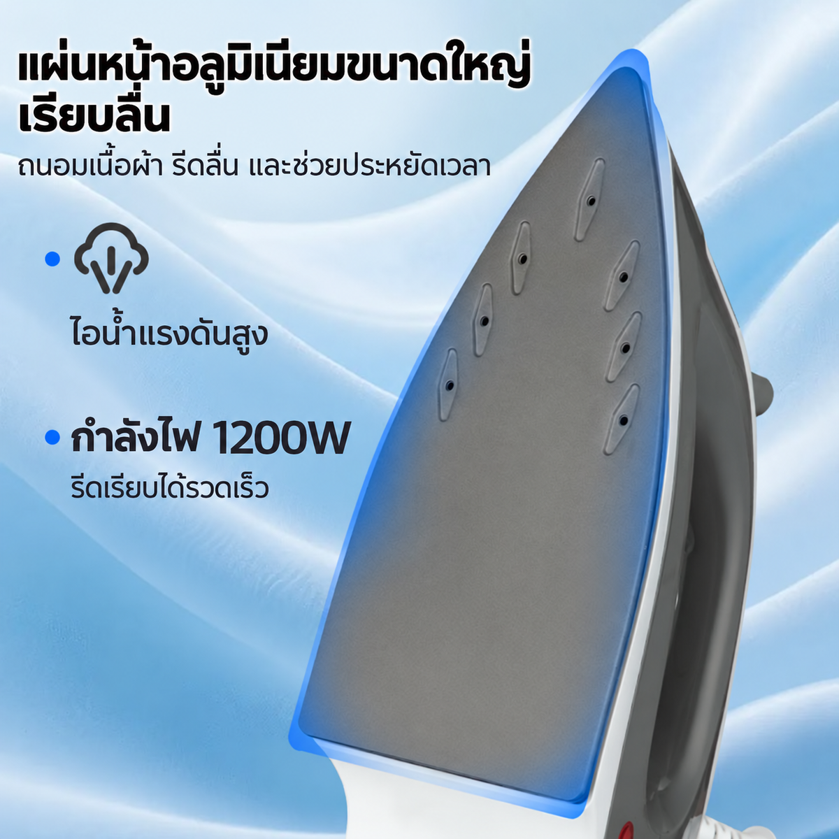Dreepor เตารีดไอน้ำ 1200W ร้อนเร็ว รีดเรียบง่าย