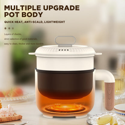 Dreepor 2L Electric Cooker with Steamer | Multi-Function Hot Pot for Family Meals
