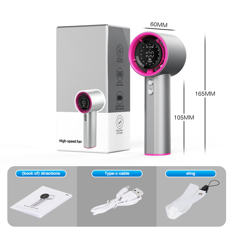 Dreepor Portable Turbo Fan | High-Speed Handheld Mini Fan with Powerful Cooling
