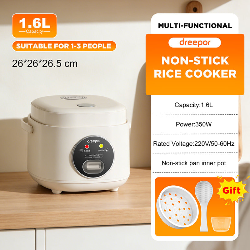Dreepor หม้อหุงข้าวอัจฉริยะ 1.6L / 3L | ระบบสัมผัส ตั้งเวลาล่วงหน้า 24 ชม.
