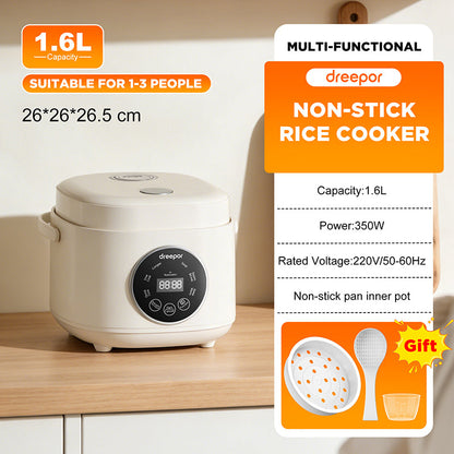 Dreepor หม้อหุงข้าวอัจฉริยะ 1.6L / 3L | ระบบสัมผัส ตั้งเวลาล่วงหน้า 24 ชม.