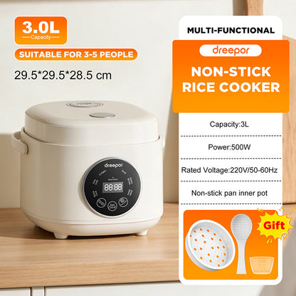 Dreepor หม้อหุงข้าวอัจฉริยะ 1.6L / 3L | ระบบสัมผัส ตั้งเวลาล่วงหน้า 24 ชม.